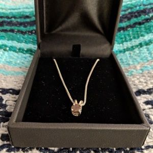 Topaz Stone Necklace with Silver Chain